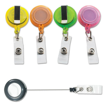 Advantus Deluxe Retractable Id Card Reel, 30" Extension, Assorted Colors, 20-pack freeshipping - TVN Wholesale